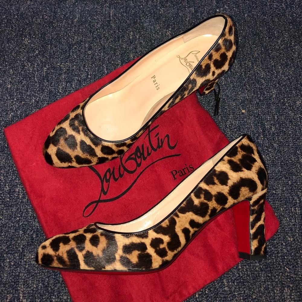 Christian Louboutin leopard print heels size 38.5